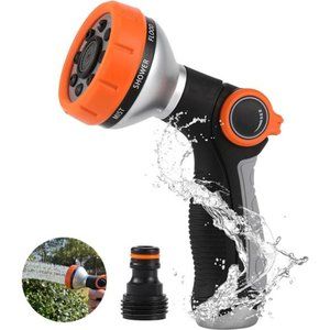 Hose Nozzle Hose Sprayer Hose Spray Nozzle Heavy Duty with 8 Patterns Sprayer